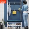Freestanding Multi-Layer Space Saving Storage Large-Capacity Dustproof Shoe Storage CabinetIndustrial Hall Tree Coat Rack with Shoe Storage Freestanding Entryway with Bench and Hooks for Sm view 2