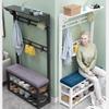 Freestanding Multi-Layer Space Saving Storage Large-Capacity Dustproof Shoe Storage CabinetIndustrial Hall Tree Coat Rack with Shoe Storage Freestanding Entryway with Bench and Hooks for Sm view 4