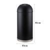 CAIMIAO Outdoor Trash can Large Trash Can Outdoor Stainless Steel Garbage Can with Removable Inner Bucket, Open Top Commercial Trash Bin Waste Container, 48L/12.6 Gallons Garbage can view 2
