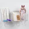 2pcs Wall-Mounted Storage Box, Cosmetics Organization Box, wall-Mounted Storage Box Without Drilling Holes for Bathroom, Kitchen, Living Room,Send 6 Hook - Clear (Small&Medium) view 1