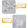 2pcs Wall-Mounted Storage Box, Cosmetics Organization Box, wall-Mounted Storage Box Without Drilling Holes for Bathroom, Kitchen, Living Room,Send 6 Hook - Clear (Small&Medium) view 4