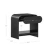 Nathan James Iris Mid-Century Modern Nightstand with Drawer, End Table with Storage for Bedroom or Living Room with Rounded Silhouette, Black Oak view 2