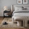 Nathan James Iris Mid-Century Modern Nightstand with Drawer, End Table with Storage for Bedroom or Living Room with Rounded Silhouette, Black Oak view 3