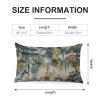 2 Pack Personalized Throw Pillow Cases 12x20 Inch Made in USA Chinoiserie Toile Lumbar Cushion Cases Blue Toile Dynasty Green Chinoiserie Gifts Bedroom Indoor Farmhouse Decorations Housewarming Gifts view 2