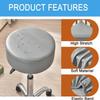 2/4/6 Pack Waterproof Round Bar Stool Covers, Stretch PU Leather Seat Cushion Slipcovers for Home, Office, Restaurant  Durable & Easy Clean(Gray,6pcs) view 2