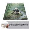 NLGHFTOCO Square Memory Foam Giant Pandas in The Bamboo Forests of Sichuan (2) Printed Cushion - Removable Zipper Cover, Ergonomic, Effectively Relieve Pressure on Office Chair/in-Car/Dining Chair view 3