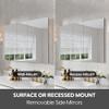 WELLFOR 52" x 30" Rectangle Medicine Cabinet Mirror, Surface Mount or Recessed Medicine Cabinet with Tempered Mirror, Anodized Chrome Aluminum Frame, Bathroom Mirror with Storage view 3