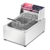 10L Electric Fryer with Basket & Lid Countertop Stainless Steel Kitchen Fryer Fryer Machine with Adjustable Timer Easy to Clean Powerful 2500 Watts view 1