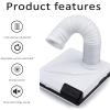 MINHUIJIHUI 60W Powerful Electric Dental Vacuum Cleaner,Dust Collector,Portable Dust Suction Machine for Polishing, with Fan and LED Dual Function,for Dental Lab Nail Salon view 4