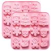 Christmas Silicone Candy Molds, 12-Cavity, Pink, Set of 2 view 1
