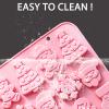 Christmas Silicone Candy Molds, 12-Cavity, Pink, Set of 2 view 3
