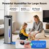 GloryAir Home Humidifier for Large Room, 2.38Gal Cool Mist Top Fill,2000ft view 4