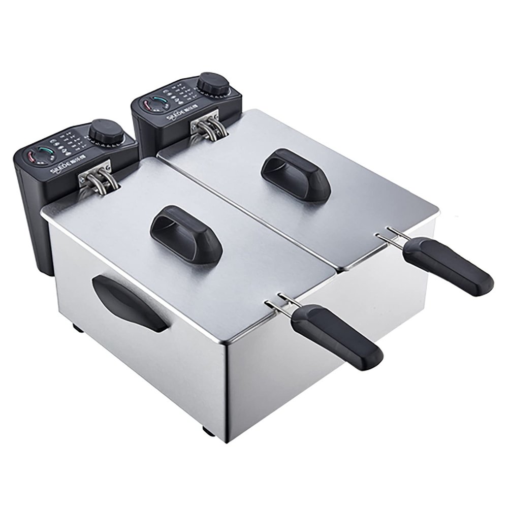 Commercial Fryer, Lightweight Fryer, Stainless Steel Fryer, Non-Slip, Easy to Clean and Adjustable Temperature Control