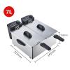 Commercial Fryer, Lightweight Fryer, Stainless Steel Fryer, Non-Slip, Easy to Clean and Adjustable Temperature Control view 4