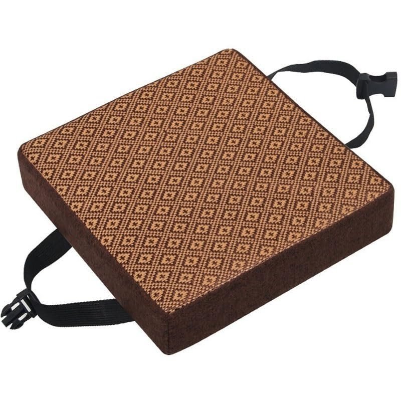Square Stool Cushion with Ties 11/12/14/16 Inch, Chair Cushions for Dining Chairs Non-Slip Seat Cushion for Bar Stools with Machine Washable Cover(17, 11x11x3in/28x28x8cm)