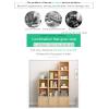 FENOKD 6 Layer Wooden Kids Book Storage Rack with Doors (Green 6 Layers) view 4