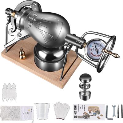Hot Air Hand Popcorn Machine, High Pressure Popcorn Pot, Chinese Traditional Pop-Corn Poppers, Old-Fashioned Pop Corn Popper, Stovetop Puffed Rice Maker for Home Use(368ml)