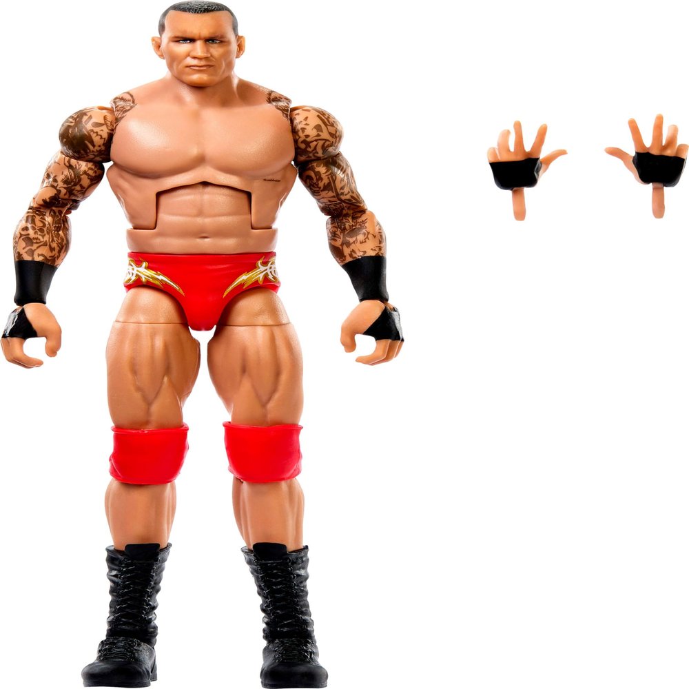 Mattel WWE Elite Collection Top Picks Action Figures & Accessories Set, 6-inch Collectible Randy Orton with Swappable Hands & Ring Gear