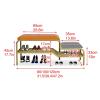 2-Tier Shoe Rack Entryway Bench with Cushioned Leather Seat, Space-Saving Design  Stylish Metal Frame Storage Bench(80x45x32cm/31.5x17.7x12.6in) view 2