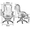 Arm Chair Executive Swivel Computer Chair High Back Ergonomic Design 150kg Load Massage PU Recliner Tilt Mechanism with footrest Used for Home Office Furniture view 2