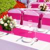 Bencailor 24 Pcs Hot Pink Satin Table Runner Bulk 12 x 108 Inch Long Table Runners Bright Smooth Fabric Tablecloth for Wedding Banquet Birthday 4th of July Patriotic Summer Party Decorations view 2