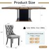 5-Piece Extendable Dining Table Set for 4,Modern 63''-79'' Expandable Kitchen Table with 4 Velvet Chairs, Thickened Wooden Table Dining Room, Kitchen, Office view 3