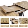 5-Piece Extendable Dining Table Set for 4,Modern 63''-79'' Expandable Kitchen Table with 4 Velvet Chairs, Thickened Wooden Table Dining Room, Kitchen, Office view 4