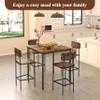 TJYGO Kitchen Table and Chairs of 4, 5 Piece Dining Table Set, Sturdy Industrial Space Saving Dinette Set for Pub, Family Dinners, Apartment, Rustic Brown view 3