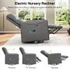 Welzona Power Swivel Rocker Recliner, 360 Swivel Nursery Rocking Chair, PU Leather Glider Rocking Recliner, Infinite Position Electric Chair for Adults with USB Port for Living Room, Dark Gray view 3