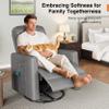 Welzona Power Swivel Rocker Recliner, 360 Swivel Nursery Rocking Chair, PU Leather Glider Rocking Recliner, Infinite Position Electric Chair for Adults with USB Port for Living Room, Dark Gray view 4