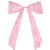 wkao Pink Satin Bow Decorations for Weddings, Birthdays & Parties, 100 X 70 in Large, Elegant Satin Fabric, Easy Setup, Reusable Bridal Supplies view 3