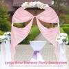 wkao Pink Satin Bow Decorations for Weddings, Birthdays & Parties, 100 X 70 in Large, Elegant Satin Fabric, Easy Setup, Reusable Bridal Supplies view 4