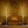 6FT Lighted Birch Tree, Birch Tree with 880 LED Lights, 8 Twinkling Modes and Timer, Dimmable, Twinkle Christmas Tree for Indoor Outdoor Home Party Garden Wedding Decorations view 4
