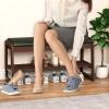 BESUFY Solid Wood Shoe Bench Entryway 2-Tier Wooden Shoe Rack with Lift-Up Cushion, Entrance Bench with Hidden Storage for Hallway Front Door Living Room Green view 2