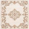 AVYAY RUGS Handmade Royal Aubusson Wool Area Rug, Pure Ivory, 4 x 6 FT view 1