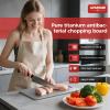 APMRQIB Titanium Cutting Board, 100% Pure Titanium Cutting Boards for Kitchen, Double Sided Non Toxic Cutting Board, Hygiene Durable Dishwasher Safe 13 8 (L) view 2