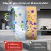APMRQIB Titanium Cutting Board, 100% Pure Titanium Cutting Boards for Kitchen, Double Sided Non Toxic Cutting Board, Hygiene Durable Dishwasher Safe 13 8 (L) view 3