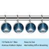 12 Pcs Growing Lotus Shower Curtain Hooks, Rust Resistant Hooks Rings for Bathroom, Glass Stainless Steel Decorative Shower Rings for Shower Curtains Rods view 3