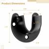 6 Pcs Stainless Steel Closet Rod Brackets for 1-Inch Diameter Rods, Curtain Support Holders for Closet, Shower, Window view 4