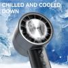 HABCGYUR Handheld Fan. Handheld Small Fan Refrigeration High-speed Led Display High Wind Power .Portable(Gray) view 4