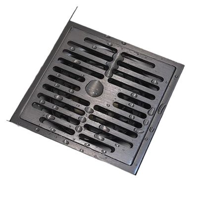 Drain Plug, Shower Drain Toilet Hair Filter Floor Drain Bathroom 10cm Floor Square Drain 4 Inch Gray Shower Floor Drain Bathroom Accessories(Light Grey)