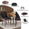 OIKIIWOO Rustic Dining Chairs Set of 6,Fabric Upholstered Side Chairs for Kitchen Dining Room,Living Room,Accent Dining Table Chair with Rustic Wood Legs and Nailhead Trim (Rustic Leopard, 6 PC) view 3