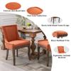OIKIIWOO Rustic Dining Chairs Set of 4,Fabric Upholstered Side Chairs for Kitchen Dining Room,Living Room,Accent Dining Table Chair with Rustic Wood Legs and Nailhead Trim (Rustic Orange, 4 PC) view 3