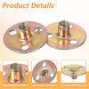 4 Sets Furniture Leg Mounting Plates 5/16 Furniture Leg Mounting Plates Three Hole Cylindrical Plate with 12 Screws Cylindrical Plate Nut T Nuts for Sofa Chair Cabinet Couch Strengthen Weak Feet view 3