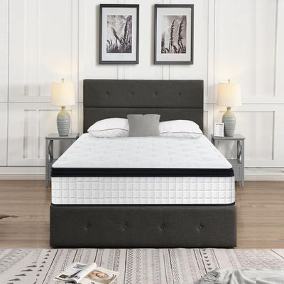 Zentrava 12 Inch Memory Foam Mattress Twin 7-Zone Pocket Springs & Cooling Memory Foam for Pressure Relief, Motion Isolation CertiPUR-US Certified, Fiberglass-Free, Breathable Knit Cover (Twin)