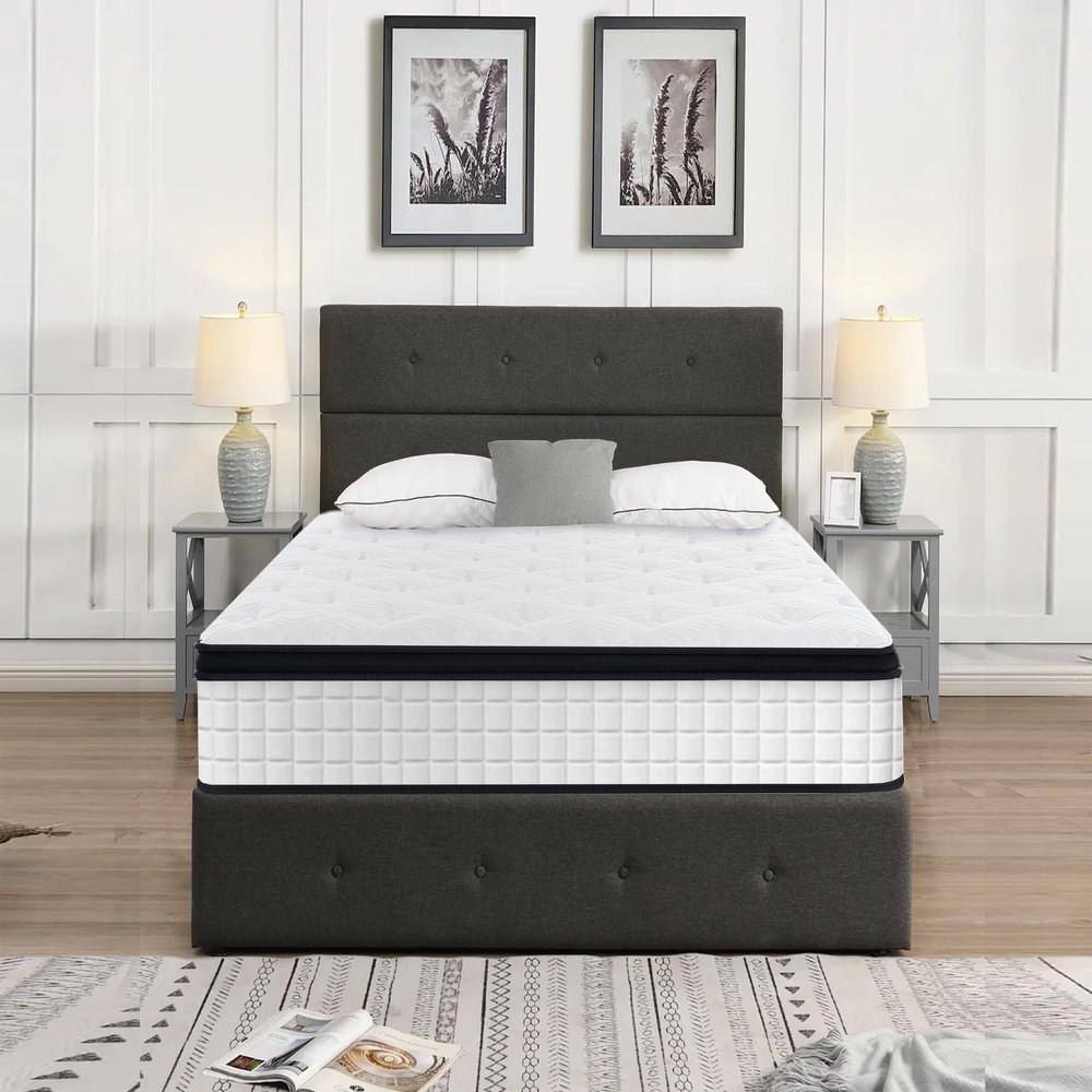 Zentrava 12 Inch Memory Foam Mattress Twin 7-Zone Pocket Springs & Cooling Memory Foam for Pressure Relief, Motion Isolation CertiPUR-US Certified, Fiberglass-Free, Breathable Knit Cover (Twin)