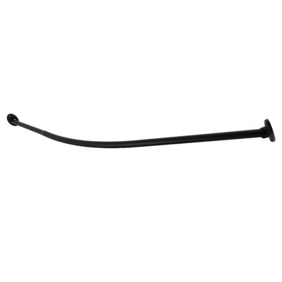 72 in. Edenscape Stainless Steel Single Curved Shower Curtain Rod Matte Black