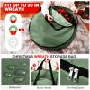 Xmas Tree Storage Bag Set, Large Capacity, Water Proof Oxford Cloth, Holiday Themed Design, Easy to and Use, Ideal for 7.5FT Artificial Trees (Green) view 2