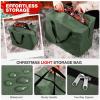 Xmas Tree Storage Bag Set, Large Capacity, Water Proof Oxford Cloth, Holiday Themed Design, Easy to and Use, Ideal for 7.5FT Artificial Trees (Green) view 4