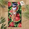 Microfiber Beach Towel 36x72in, Beach Blanket Absorbent Sandproof, Oversized Lightweight Outdoor Blanket, Vacation Camping Essentials, Microfiber Towels Oversized, for Travel Pool (Watermelon) A-6811 view 3